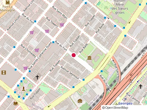 Location of le Greystone Condominiums at 1200 Rue du Fort, Montréal