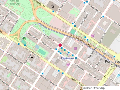 Location of le Halo Appartements at 1951 Boulevard de Maisonneuve E, Montréal