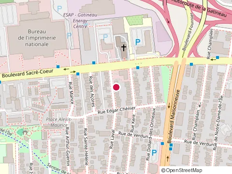 Location of le Verlan at 222 Rue Laval, Hull