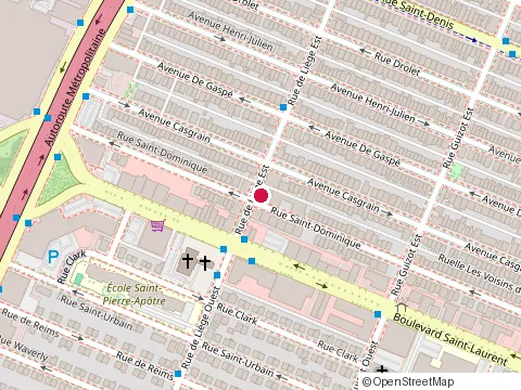Location of les Constructions Serbec Inc at 8455 Rue Saint-Dominique, Montréal