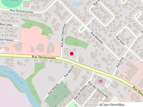 Location of les Feuillages du Québec at 380 Rue Témiscouata, Rivière-du-Loup