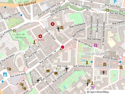 Location of les Trois Garçons at 1084 Rue Saint-Jean, Québec
