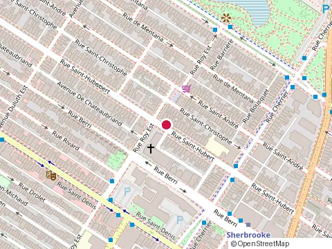 Location of Maison d'Herelle at 3742 Rue Saint-Hubert, Montréal