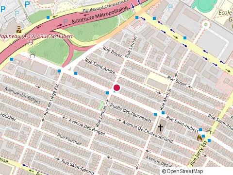 Location of Mediaclip Inc at 8315 Rue St-Hubert, Montréal
