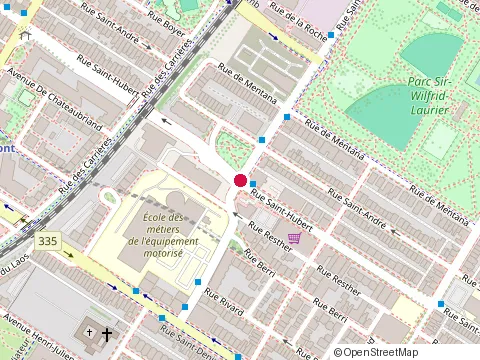 Location of Metro at 5300 Rue Saint-Hubert, Montréal