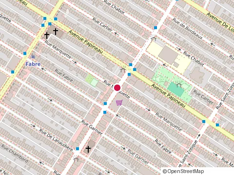 Location of Metro Marcanio at 1550 Rue Bélanger, Montréal