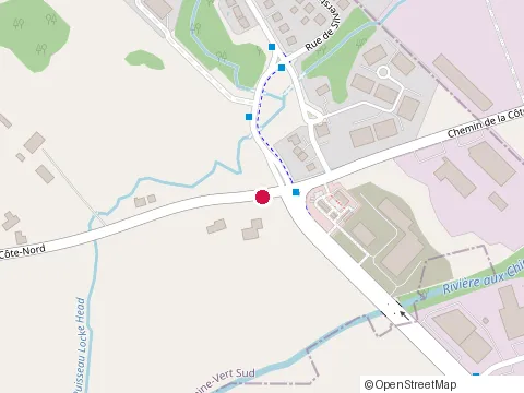 Location of Mongrain Inc. at 19867 Chemin de la Côte N, Mirabel