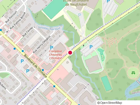 Location of Neufchatel High School at 3600 avenue Chauveau, Québec