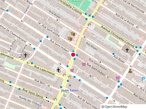 Location of Nickels Deli & Bar at 6950 Rue Saint-Hubert, Montréal