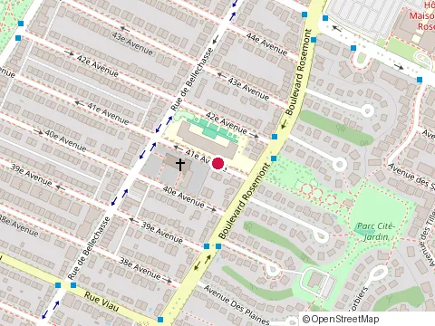 Location of Notre-Dame-du-Foyer Ecole at 5955 41E Ave, Montréal