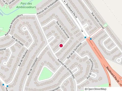 Location of Pannizza at 3230 avenue des Aristocrates, Laval