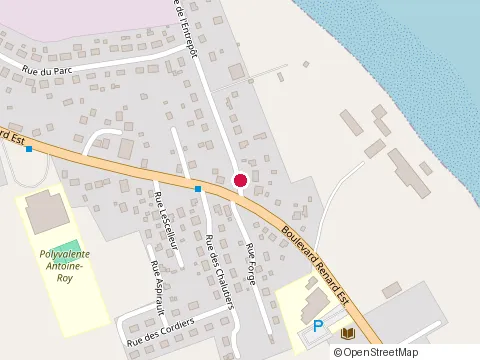 Location of Poissonnerie Marinard at 41 Rue de l'Entrepôt, Gaspé