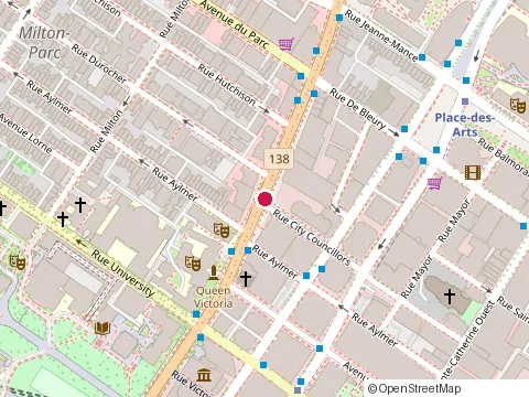 Location of Pothier Delisle Societe d'Avct at 500 Rue Sherbrooke O, Montréal