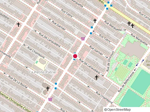 Location of Poutineville at 1348 Rue Beaubien E, Montréal