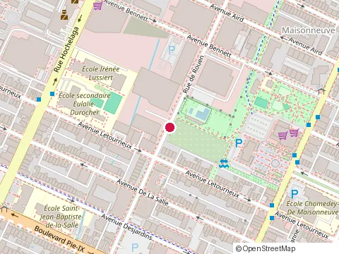 Location of Quebec Linge at 4375 Rue de Rouen, Montréal