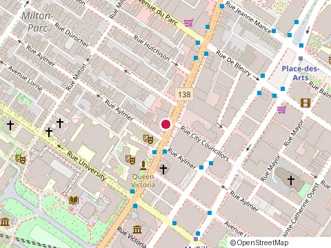 Location of Quesada Burritos & Tacos at 475 Rue Sherbrooke O, Montréal