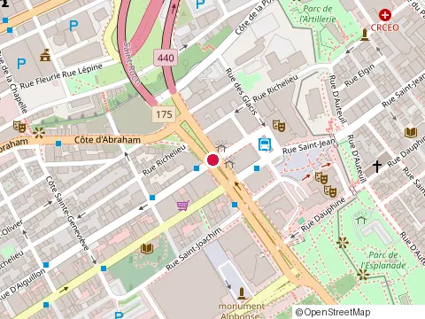 Location of Restaurant Beffroi Steakhouse at 775 Avenue Honoré-Mercier, Québec