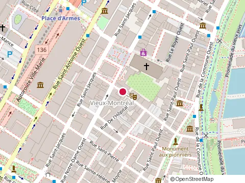 Location of Restaurant Bonaparte at 447 Saint Francois Xavier St, Montréal