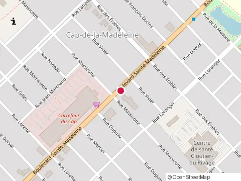 Location of Restaurant le Riverin at 276 boulevard Sainte-Madeleine, Trois-Rivières