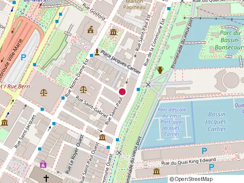 Location of Restaurant Pangea at 104 Rue Saint-Paul E, Montréal