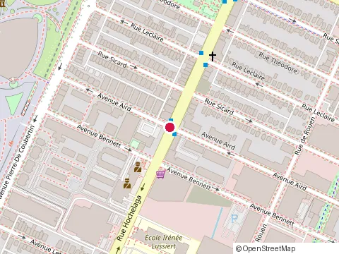 Location of Rose Lofts at 2260 avenue Aird, Montréal