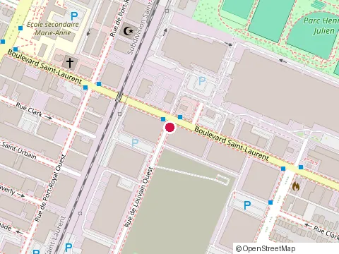 Location of Sotramont at 55 Rue de Louvain O #350, Montréal