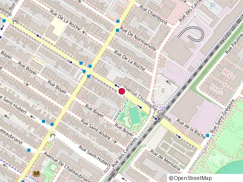Location of Sram at 5701 Avenue Christophe-Colomb, Montréal