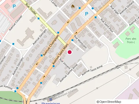 Location of Stratos Pizzeria at 1863 avenue Saint-Marc, Shawinigan