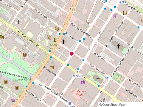 Location of Sushi Sama (Mcgill) at 635 Avenue du Président-Kennedy, Montréal