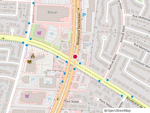 Location of Sushi Sama Brossard at 7683A boulevard Taschereau, Brossard
