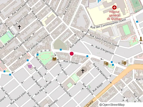 Location of Tergos Architecture + Construction at 233 Rue Saint-Vallier O, Québec