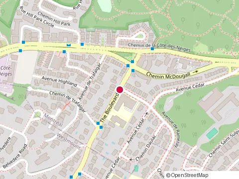 Location of The Priory School at 3120 The Boulevard, Montréal