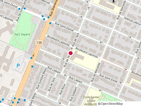 Location of Urgel-Archambault Ecoles at 8300 Rue de Teck, Montréal
