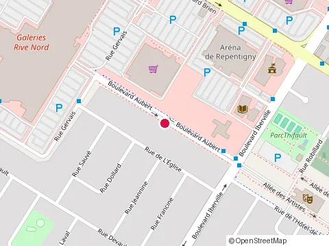 Location of Valentine at 100 boulevard Brien, Repentigny