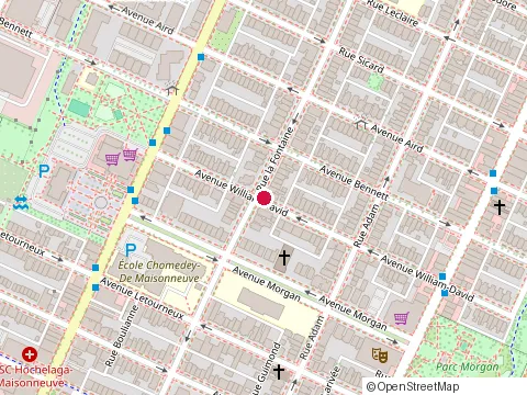 Location of Will & Rich Apartments at 1705 Rue William, Montréal