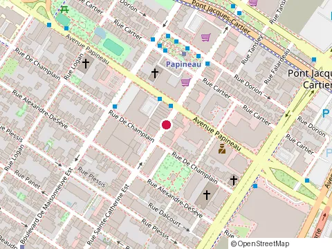 Location of 3 Amigos at 1657 Rue Sainte-Catherine O, Montréal