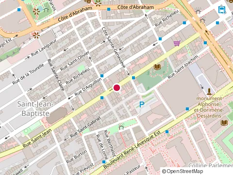 Location of A l Van Houtte at 640 Rue Saint-Jean, Québec