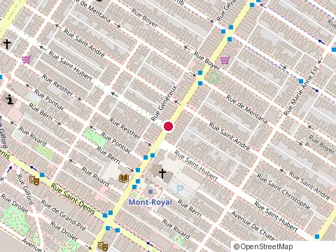 Location of Académie Diderot at 753 Avenue du Mont-Royal E, Montréal
