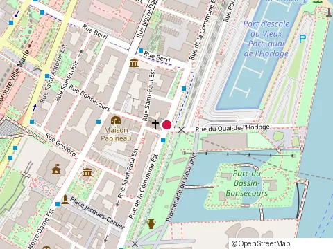 Location of Accueil Bonneau at 427 Rue de la Commune E, Montréal