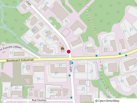 Location of Acier du Moulin at 373 Rue Léger, Sherbrooke