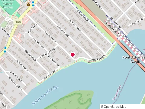 Location of Ads Excavation at 17 44E Av S, Bois-des-Filion