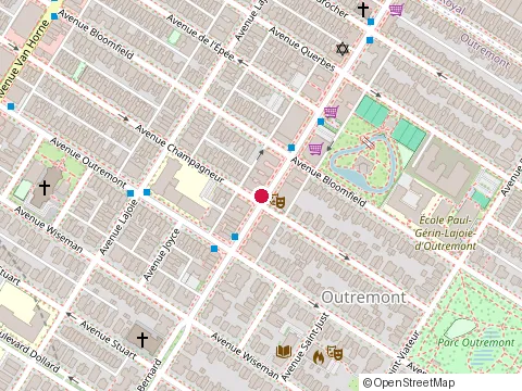 Location of Amelios Sur Bernard at 1205  avenue Bernard, Outremont