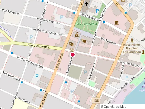 Location of Aqua Trois-Rivières at 334 Rue des Forges, Trois-Rivières
