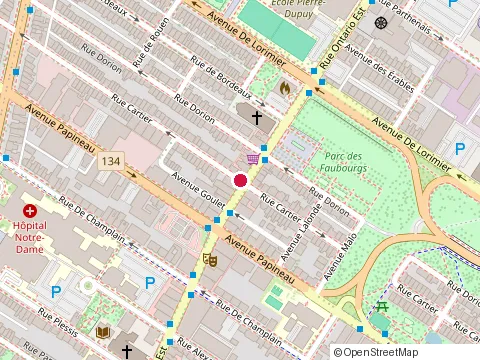 Location of Aquinta at 1851 Ontario St E, Montréal