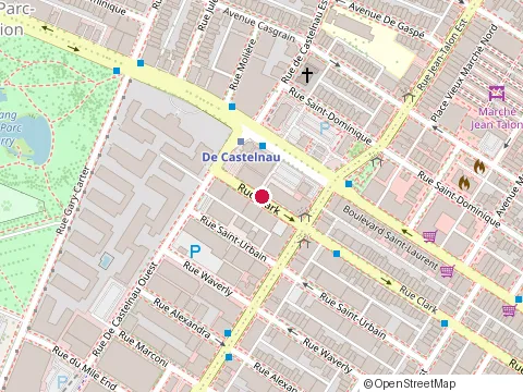 Location of Association des Cadres Municipaux de Montréal at 305-7245 Rue Clark, Montréal