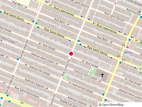 Location of Association des Modelistes Ferroviaires de Montréal at 8146 Rue Drolet, Montréal
