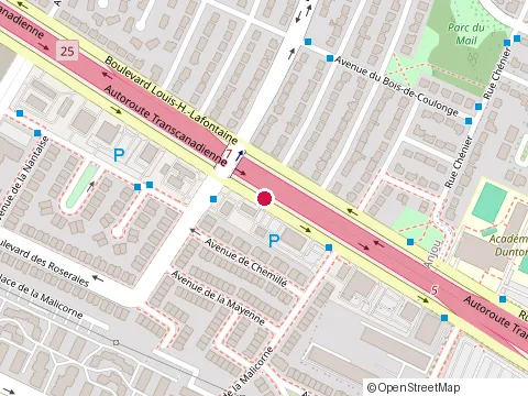 Location of Assurance Combined d'Amerique at 5800 boulevard Louis-H.-Lafontaine, Anjou