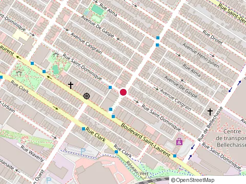 Location of Atelier Chaloub Architectes at 23 Rue Beaubien E, Montréal