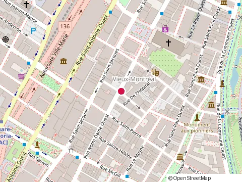 Location of au Cepage at 212 Rue Notre-Dame O, Montréal