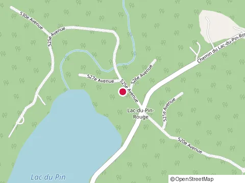 Location of Auberge Lac du Pin Rouge at 81 Chem. du Lac du Pin Rouge, Saint-Hippolyte